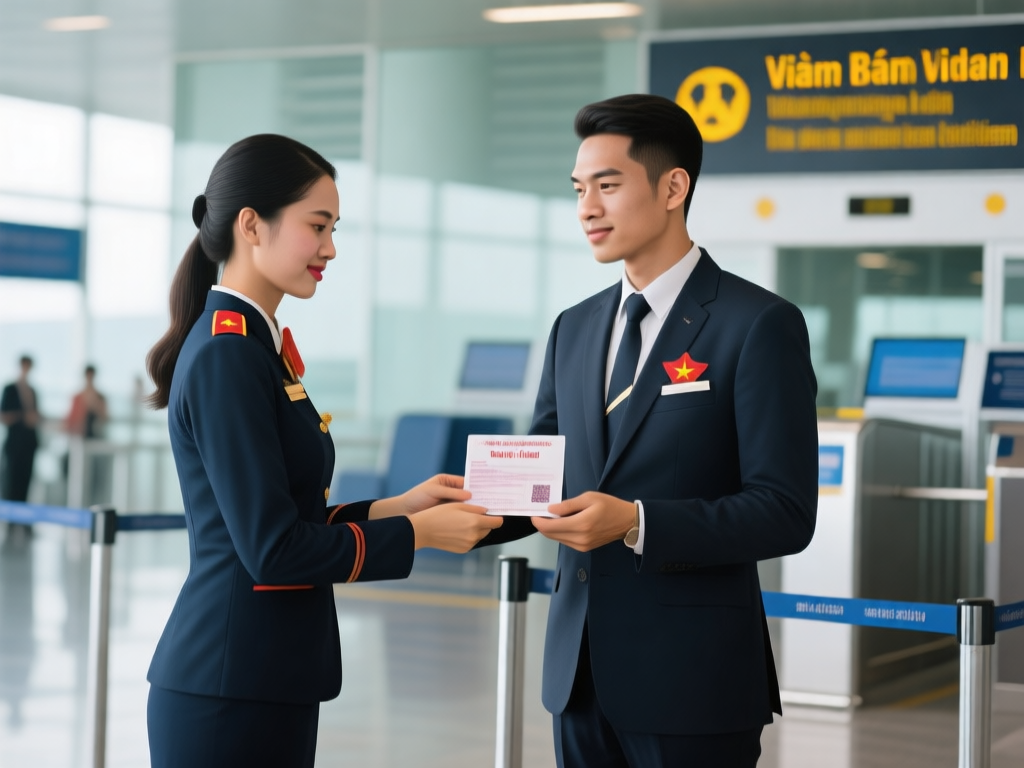 越南落地签示意图